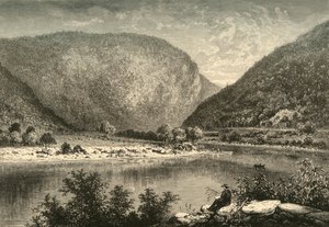 「デラウェア ウォーター ギャップ」、1872 年。 作： Frederick William Quartley