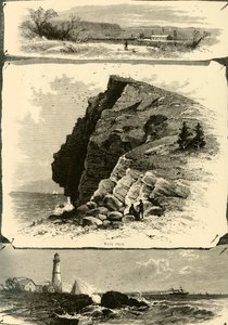 「ポートランド港と島々」、1874 年。 作： Frederick William Quartley