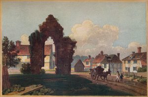 古代の礼拝堂の遺跡、ミルクハウスストリート、ケンブルック近郊、ケント、1813 作： Frederick Wilton Litchfield Stockdale