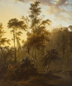 漁師のいるイタリアンの風景
