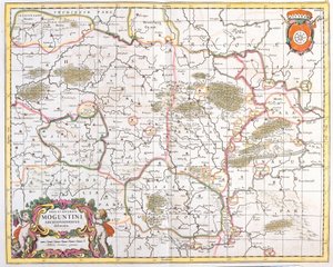 マインツ（ドイツ）のアルケベッシェの地図（エッチング