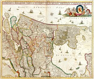 オランダ伯爵の地図（エッチング 作： Frederick de Wit