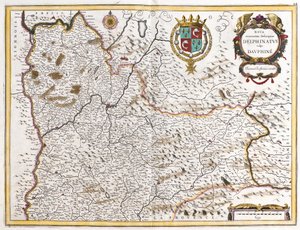 ドーフィネ(フランス)の地図(エッチング) 作： Frederick de Wit