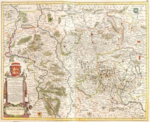 ブランズウィック公国（ドイツ）の地図（銅版画
