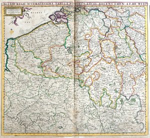 オランダ王国の地図（エッチング