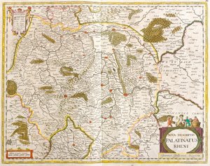 プファルツ・レナン（ドイツ）の地図（銅版画 作： Frederick de Wit