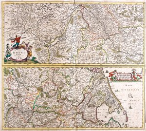 レナニー（ドイツ）の地図（銅版画 作： Frederick de Wit