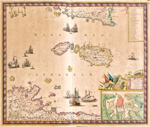 マルタ島の地図（エッチング
