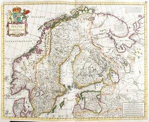 スウェーデン、ノルウェー、フィンランド、エストニア、ロシア北西連邦管区 作： Frederick de Wit