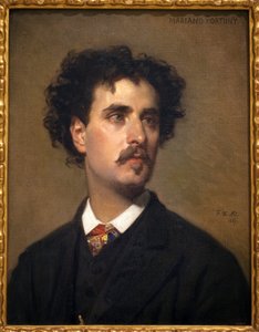 画家マリアーノ・フォルチュニー・イ・マルサル（1838-1874）の肖像。フェデリコ・デ・マドラゾ（1815-1894）の絵画、油彩・キャンバス 作： Frederico de Madrazo