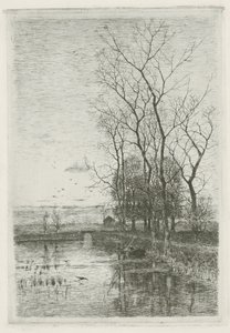 小さな橋 作： Fredericus Jacobus van Rossum du Chattel (signed by artist)