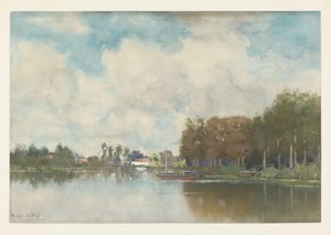 オランダ船 作： Fredericus Jacobus van Rossum du Chattel (signed by artist)