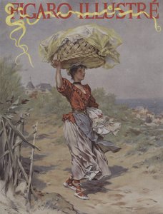 ビアリッツで。ルフィガロイラストの表紙、1895年3月 作： Frederik Hendrik Kaemmerer