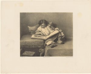 絵本を持つ子ども 作： Frederik Hendrik Weissenbruch