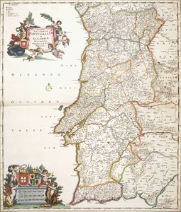 ポルトガルを示す地図、1680年頃 作： Frederik de Wit