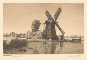 Aan de Angstel (オブジェクトの元のタイトル) 作： Frederik van der Harst (signed by artist)