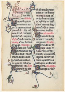 ボーヴェ ミサ典書の写本の葉 作： French 13th Century