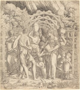 水を飲む青年（レベッカとエリエゼル？） 作： French 16th Century after Francesco Primaticcio