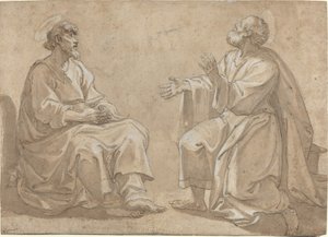 二人の聖人 作： French 17th Century