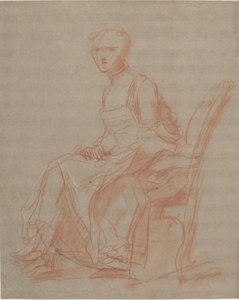座っている女性 作： French 18th Century