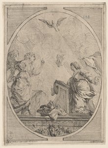 受胎告知 作： French 18th Century after Pierre Hubert Subleyras