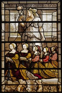 アン・ド・モンモランシー1493-1567とサヴォイのマドレーヌ1510-1586、1544の娘たちの肖像 作： French Master
