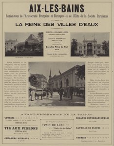 フランス国内外の貴族やパリのエリートが集うエクスレバン（モノクロ写真）。 作： French Photographer