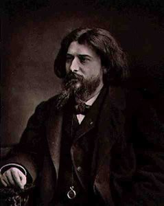 アルフォンス・ドーデ（1840-97）、1874-78年頃の「Galerie Contemporaine」より（モノクロ写真 作： French Photographer