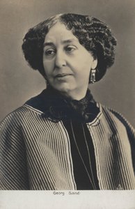 Amantine Lucile Aurore Duplin (pseudonym George Sand) (1804-1876), フランスの小説家 (白黒写真)