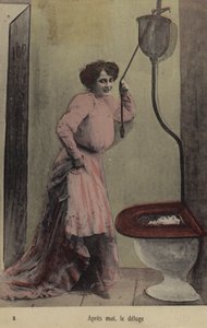 私の後、ル・デリュージュ。トイレの女の子 作： French Photographer
