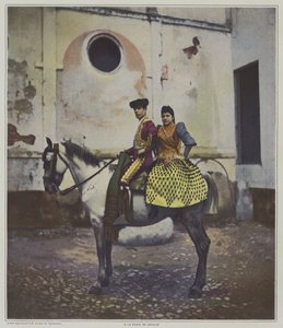 セビーリャのフェリアにて（カラーリトグラフ 作： French Photographer