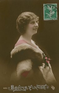 ボンヌ・アン。 1913年に送信されたフランスのハッピーニューイヤーのポストカード。 作： French Photographer