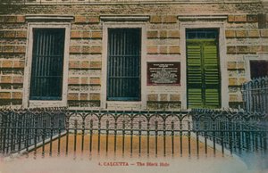 カルカッタ-ブラックホール。 1913年に送られたはがき。