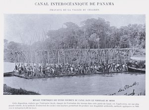 パナマ大洋間運河、チャグレス・バレー・ワークス(モノクロ写真) 作： French Photographer