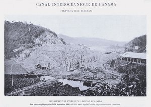 パナマ大洋間運河、ロックワーク（モノクロ写真 作： French Photographer