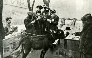 デマを祝う：1910年のサロン・デ・インデペンデントで、「過剰な未来派の画家」ボロナリが署名した「Et le soleil fall a sleep sur l "Adriatic」というタイトルの絵が提示され、大成功を収めました。キャンバスは実際に使用して描かれていました。 a 作： French Photographer