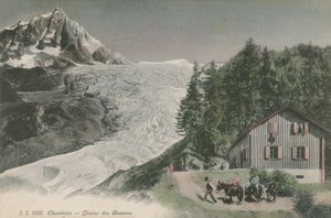シャモニー-ボソン氷河。 1913年に送られたはがき。 作： French Photographer