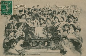 シャルトル、地域の最も美しい女の子。 1913年に送られたはがき。 作： French Photographer