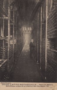 シャトーラフィットロスチャイルド、ポイヤック、メドック、1797年以来のワインコレクションのライブラリ 作： French Photographer