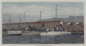 フランス、トゥーロン港の駆逐艦（カラー写真 作： French Photographer