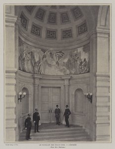 1900年パリ万国博覧会のアメリカ館入口（モノクロ写真 作： French Photographer