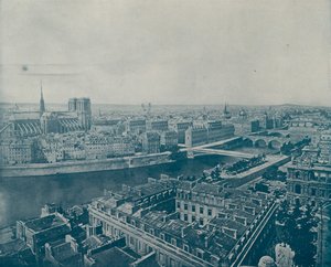 西側から見たパリの全景（モノクロ写真 作： French Photographer