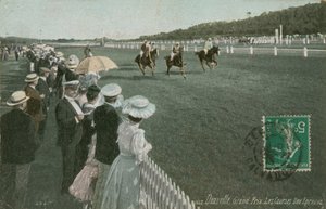 ドーヴィルでの競馬。 1913年に送られたはがき。