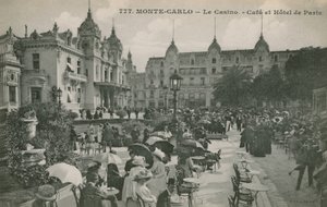 フランス、モナコのモンテカルロにあるホテルドパリモンテカルロ。 1913年に送られたはがき。 作： French Photographer