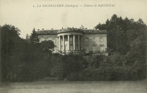 ドルドーニュ地方、La Bachellerie、Chateau De Rastignac (モノクロ写真) 作： French Photographer