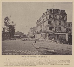 1871年4月、パリ・コミューン、グランド・リュード・ダスニエール、カフェ・コッセリン（モノクロ写真 作： French Photographer