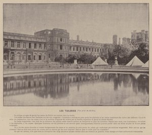 ラ・コミューン・ド・パリ、レ・チュイルリー、庭園からの眺め（モノクロ写真 作： French Photographer