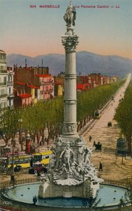 マルセイユのラフォンテーヌカンティーニ。彫刻家のアンドレアッラーによって建てられました。 1913年に送られたはがき。 作： French Photographer