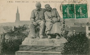 クレメントレオポルドシュタイナーによる、パリのラシェーズ広場の彫像、ルデクリン。 1913年に送られたはがき。 作： French Photographer