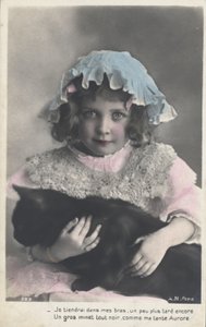 猫と少女 作： French Photographer